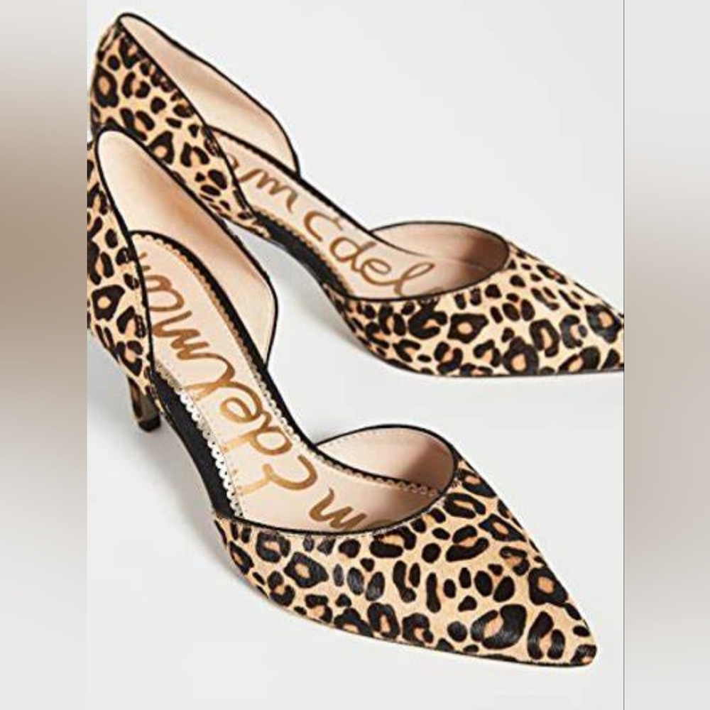 Sam Edelman Jaina leopard print Dyed Cow Hair fur heels